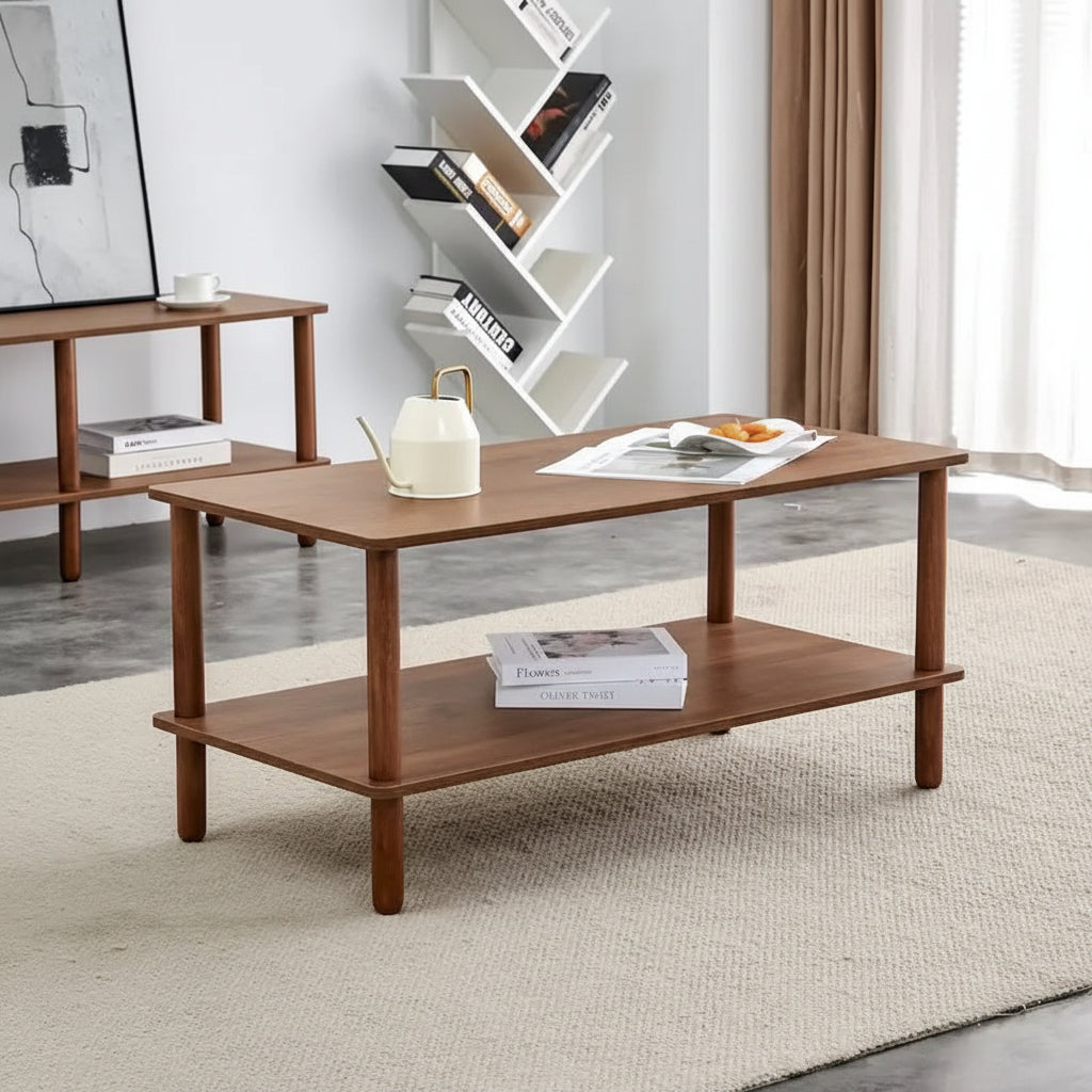 Living Room Rectangular 2-Tier Coffee Table