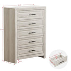 Elegant MDF 5-Drawer Dresser with Wood-Like Finish