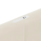 Queen Velvet Platform Bed with 2 Drawers, USB Port & Night Light