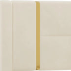 Queen Velvet Platform Bed with 2 Drawers, USB Port & Night Light