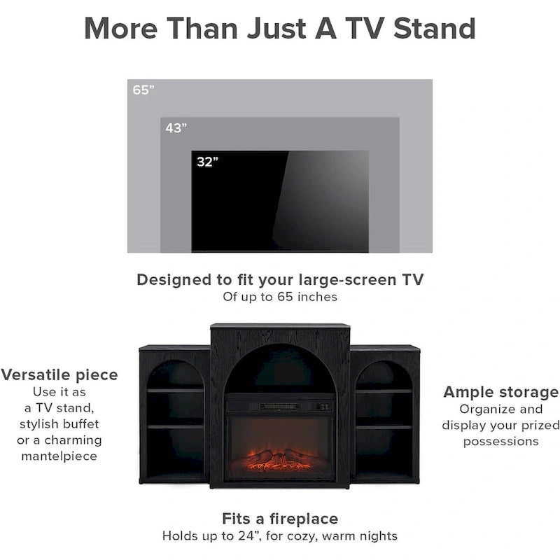 Blake Electric Fireplace Mantel TV Stand