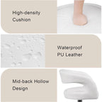 Rounded Mid-Back Barstools with Adjustable Height, Bar Stools(Set of 4)