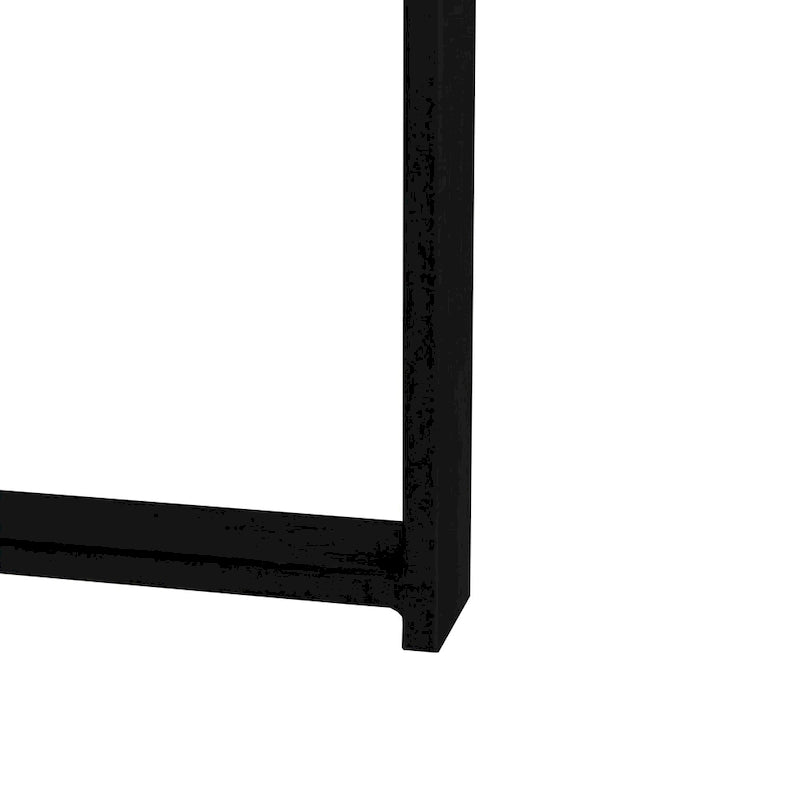 Modern Retro Stitching Round Coffee Table With Fir Wood Tabletop Black Cross Leg Base, for Living Room