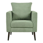 Modern 26.77 Upholstered Arm Chair with Solid Wood Legs and Waist Pillow