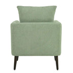 Modern 26.77 Upholstered Arm Chair with Solid Wood Legs and Waist Pillow