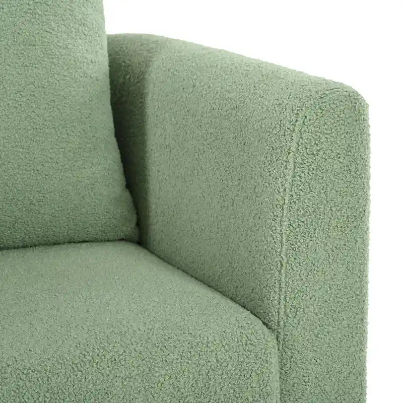 Modern 26.77 Upholstered Arm Chair with Solid Wood Legs and Waist Pillow