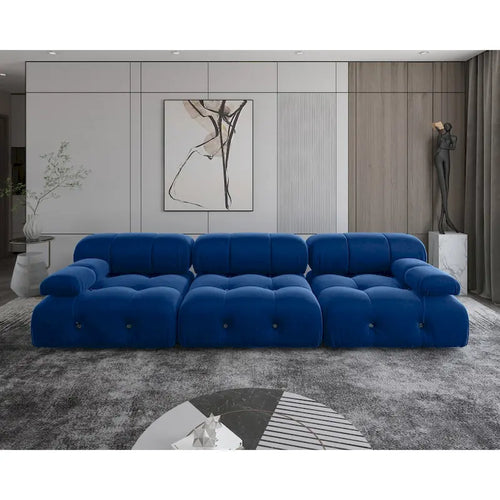 104 Convertible Modular Sectional Sofa, Minimalist Mid-Century Velvet Sofas Couches