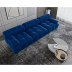 104 Convertible Modular Sectional Sofa, Minimalist Mid-Century Velvet Sofas Couches