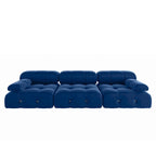 104 Convertible Modular Sectional Sofa, Minimalist Mid-Century Velvet Sofas Couches
