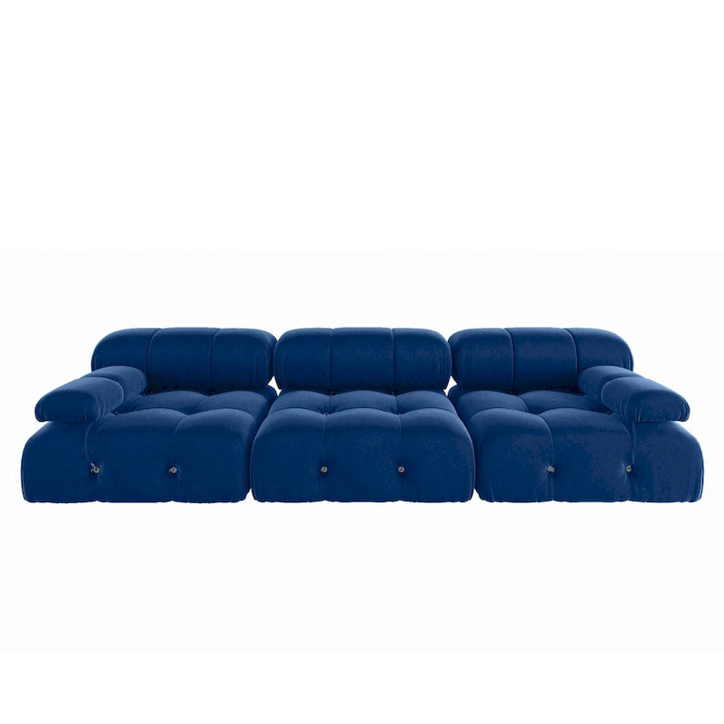104 Convertible Modular Sectional Sofa, Minimalist Mid-Century Velvet Sofas Couches