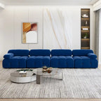 104 Convertible Modular Sectional Sofa, Minimalist Mid-Century Velvet Sofas Couches