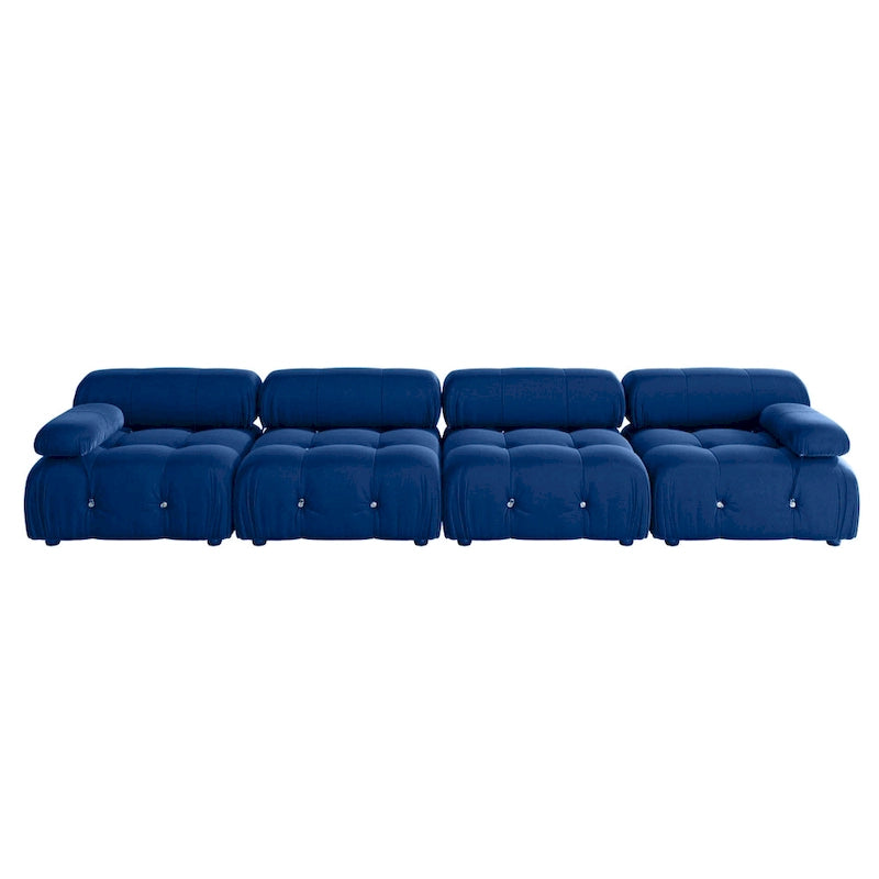 104 Convertible Modular Sectional Sofa, Minimalist Mid-Century Velvet Sofas Couches