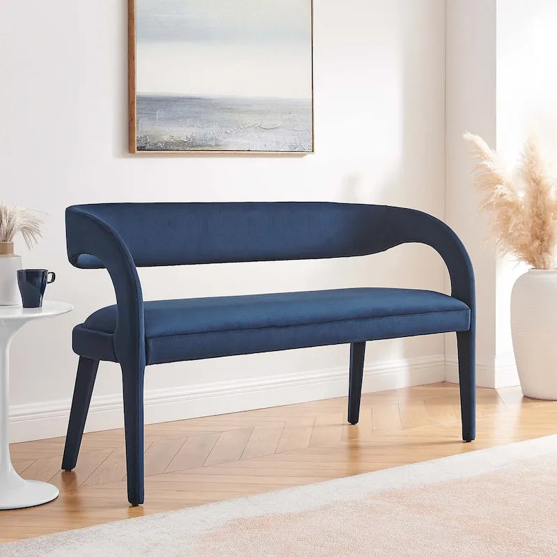 Performance Velvet Accent Bench