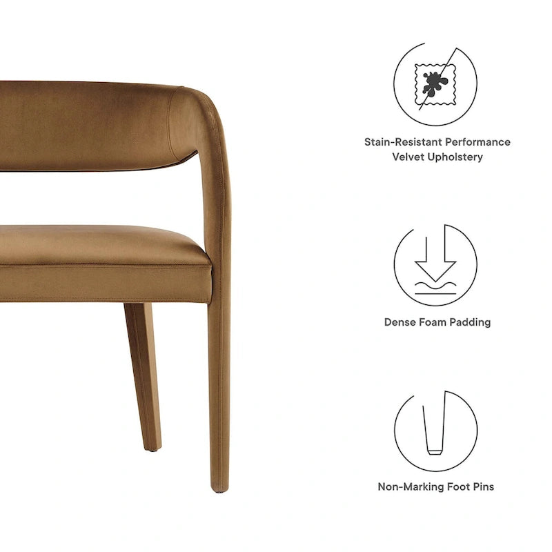 Performance Velvet Accent Bench