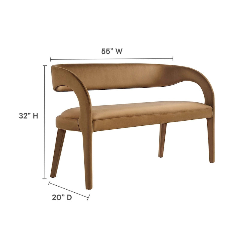 Performance Velvet Accent Bench