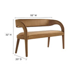 Performance Velvet Accent Bench
