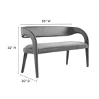 Performance Velvet Accent Bench