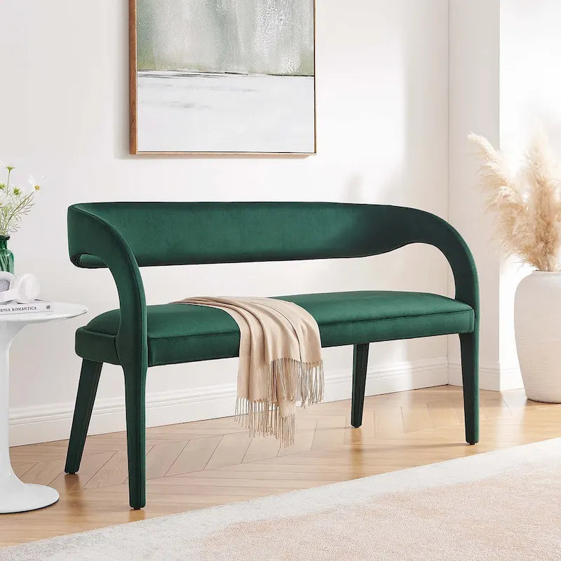 Performance Velvet Accent Bench