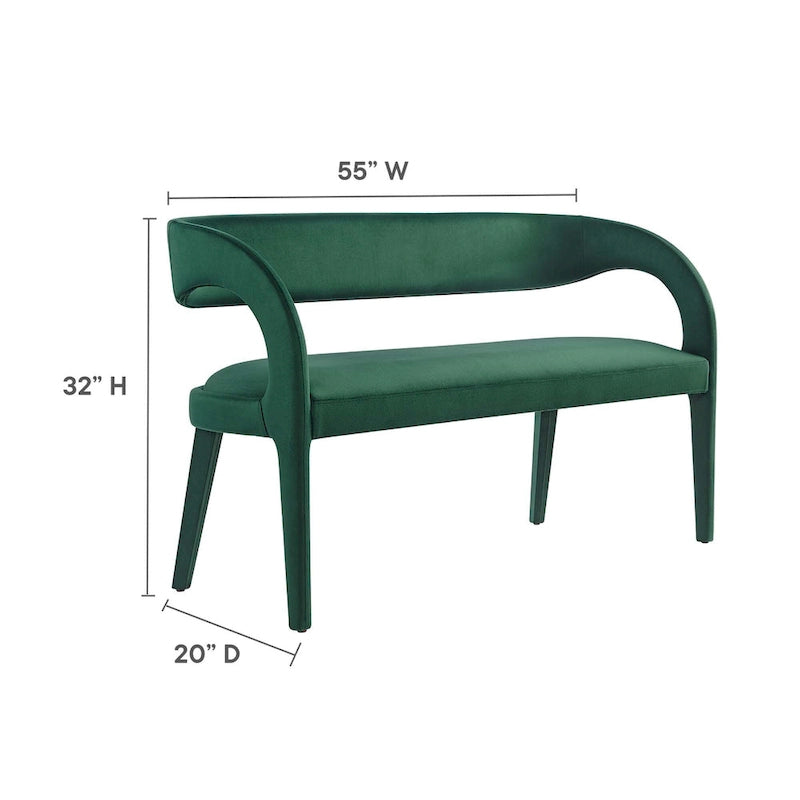 Performance Velvet Accent Bench