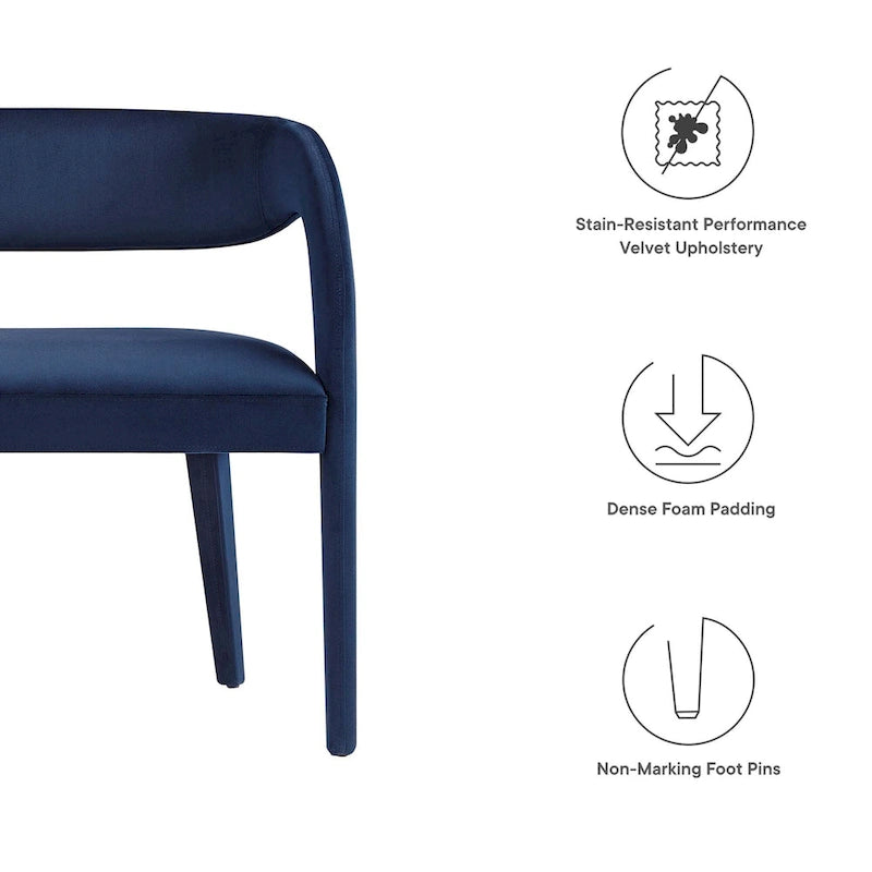 Performance Velvet Accent Bench