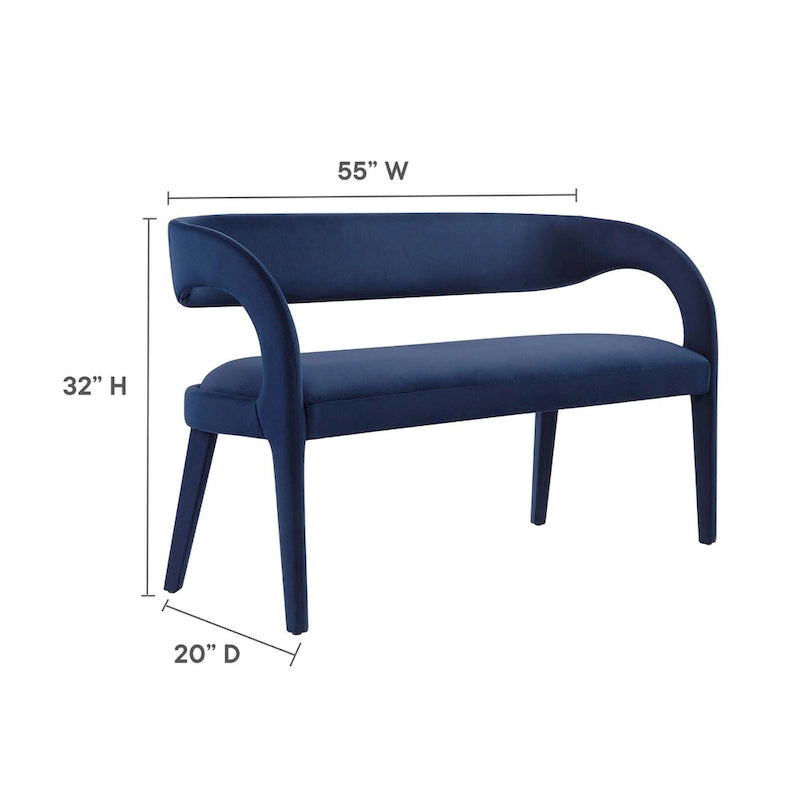 Performance Velvet Accent Bench