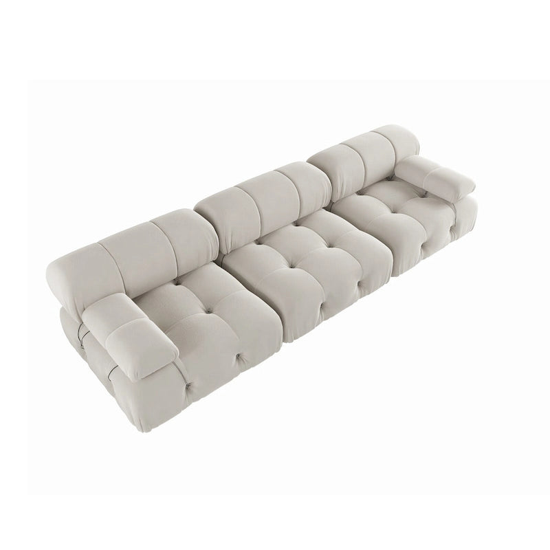 Convertible Sofa, Modern Velvet Sofa 3-Seater Couch for Living Room, Apartment