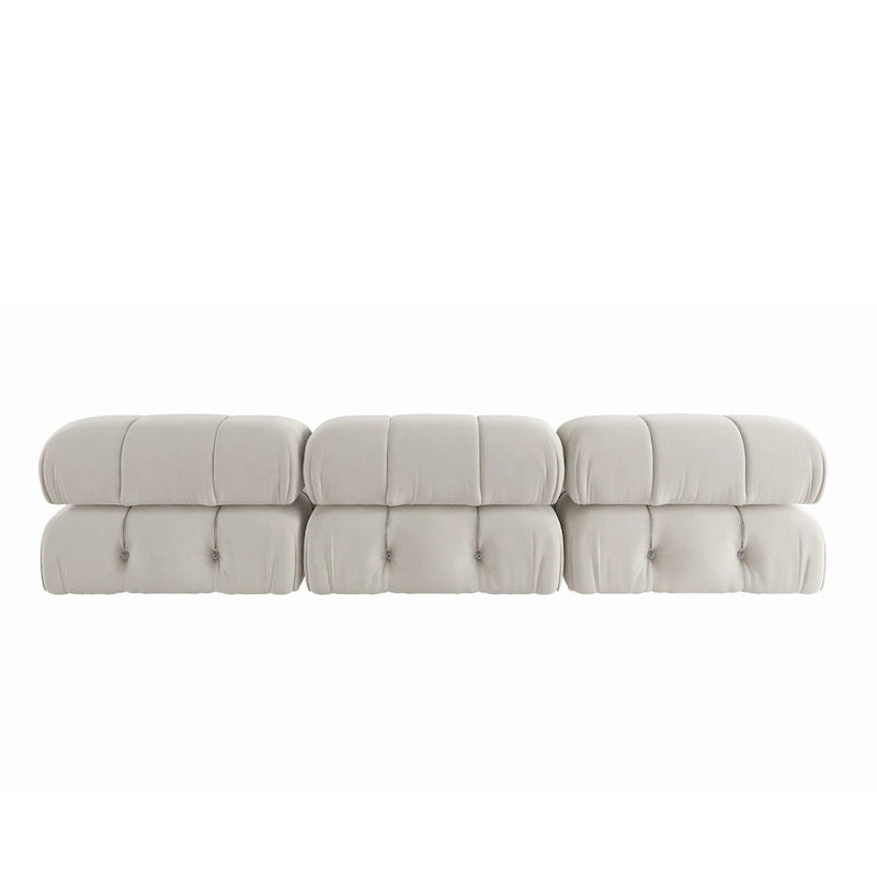 Convertible Sofa, Modern Velvet Sofa 3-Seater Couch for Living Room, Apartment