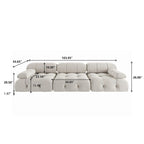 Convertible Sofa, Modern Velvet Sofa 3-Seater Couch for Living Room, Apartment