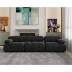 Convertible Sofa, Modern Velvet Sofa 3-Seater Couch for Living Room, Apartment