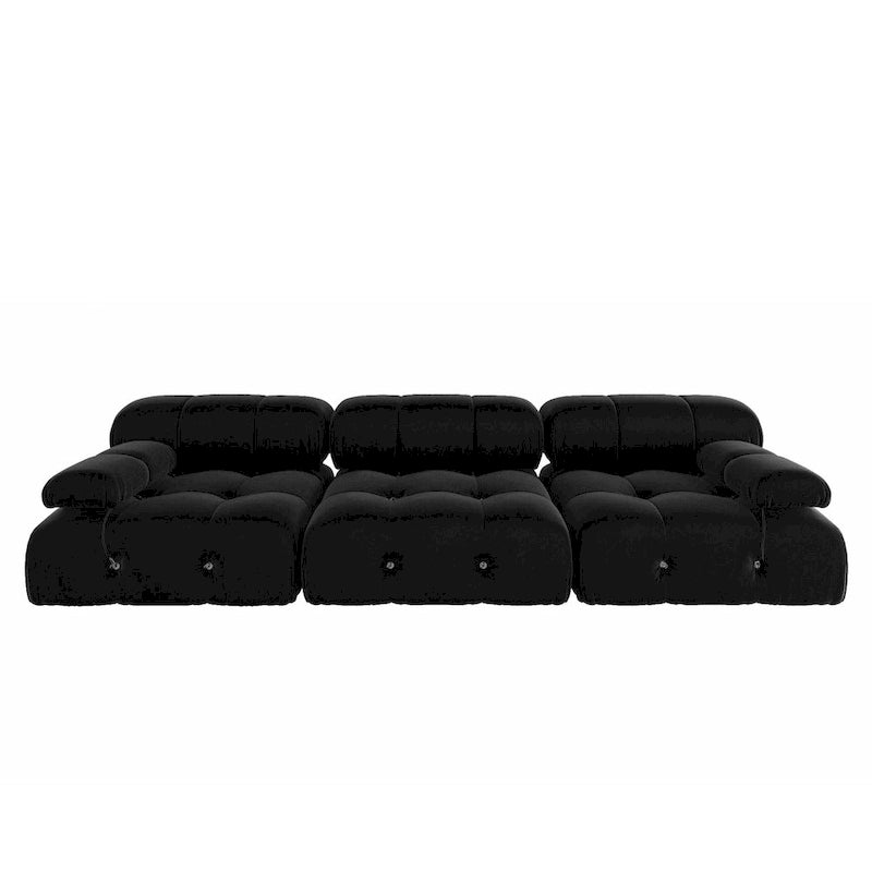 Convertible Sofa, Modern Velvet Sofa 3-Seater Couch for Living Room, Apartment