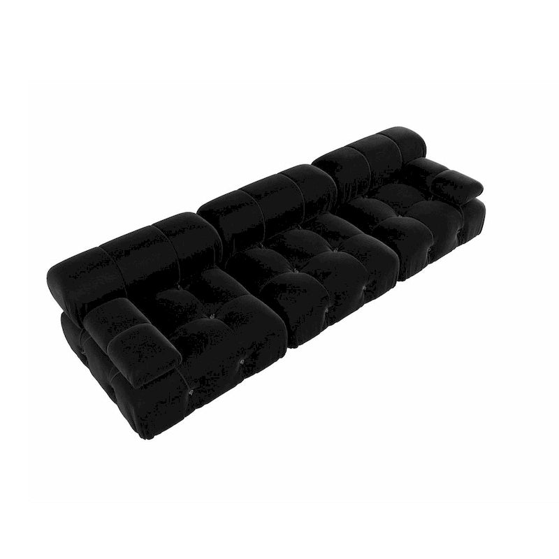 Convertible Sofa, Modern Velvet Sofa 3-Seater Couch for Living Room, Apartment