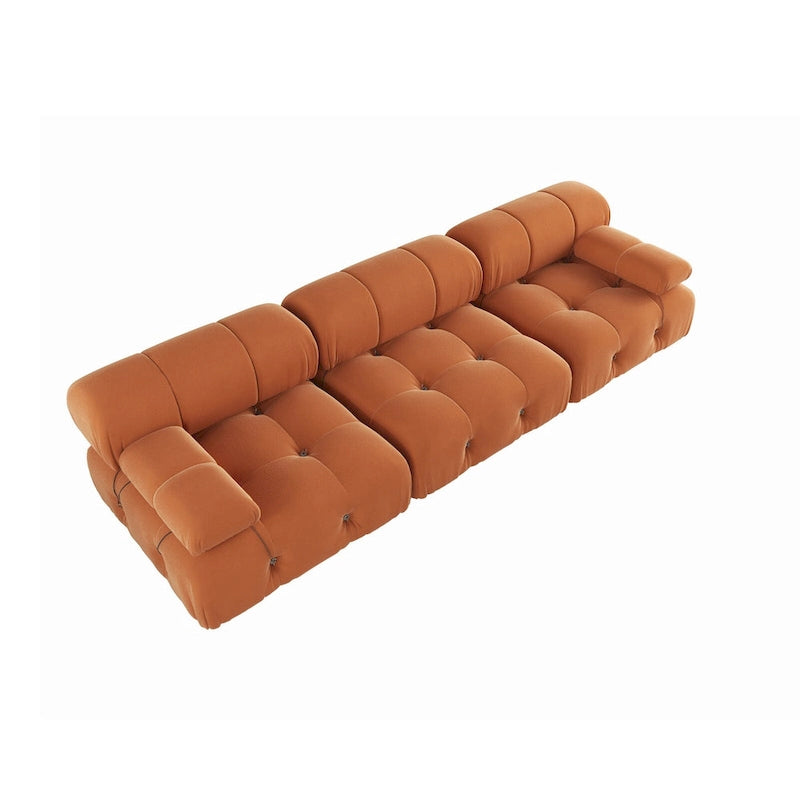 Convertible Sofa, Modern Velvet Sofa 3-Seater Couch for Living Room, Apartment
