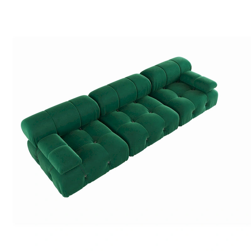 Convertible Sofa, Modern Velvet Sofa 3-Seater Couch for Living Room, Apartment
