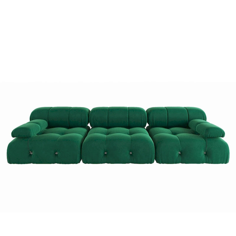 Convertible Sofa, Modern Velvet Sofa 3-Seater Couch for Living Room, Apartment