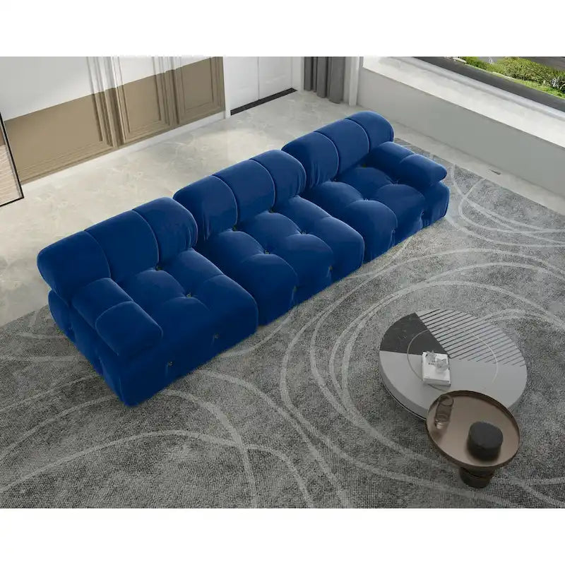 Convertible Sofa, Modern Velvet Sofa 3-Seater Couch for Living Room, Apartment