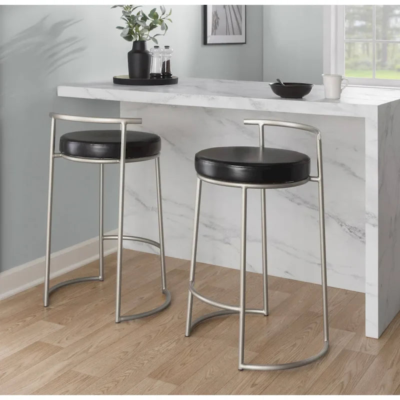 Forrest Round Fixed-Height Counter Stool (Set of 2)