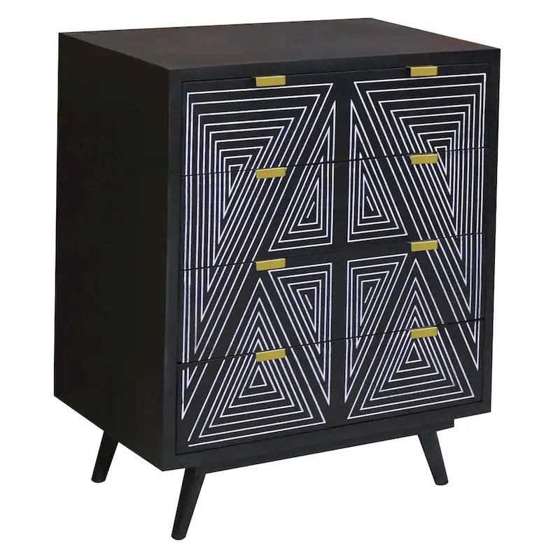 Bidi Mid-Century Modern 4-Drawer Mini Chest by Furniture of America