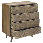 Bidi Mid-Century Modern 4-Drawer Mini Chest by Furniture of America