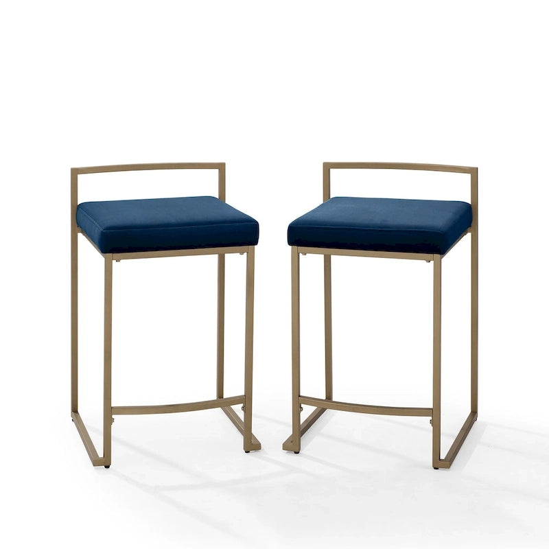 Harlowe 2-Piece Counter Height Bar Stool Set