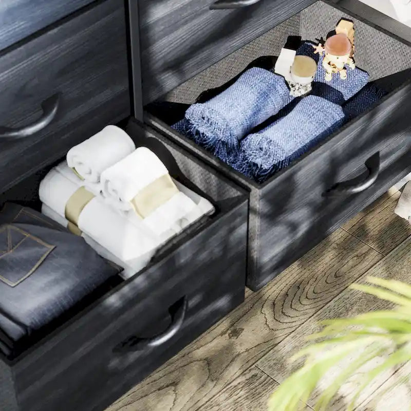 Modern 8-drawers Vertical Fabric Dresser Bedroom Storage Tower