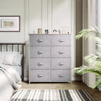 Modern 8-drawers Vertical Fabric Dresser Bedroom Storage Tower