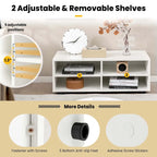 4 Cubby TV Console Table with Adjustable Shelves Entertainment Center