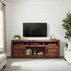 Bridgevine Home Sausalito 72 inch TV Stand Console for TVs up to 85 inches, No Assembly Required, Whiskey Finish