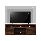 Bridgevine Home Sausalito 72 inch TV Stand Console for TVs up to 85 inches, No Assembly Required, Whiskey Finish