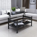 Lift Top Glass Coffee Table with Storage for Living Room Home Office