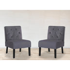 Nixon Velvet Tufted Back Accent Chair Set of 2
