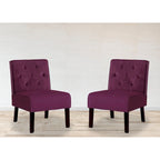 Nixon Velvet Tufted Back Accent Chair Set of 2