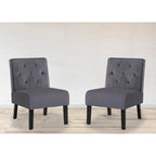 Nixon Velvet Tufted Back Accent Chair Set of 2