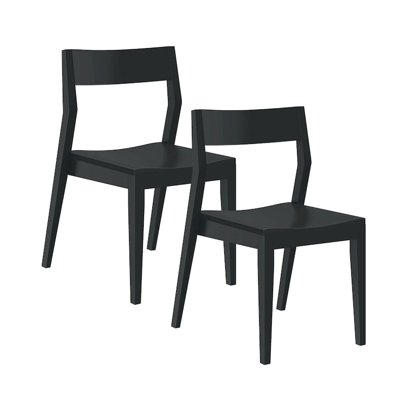 Modern Solid Wood Dining Chair - Set of 2