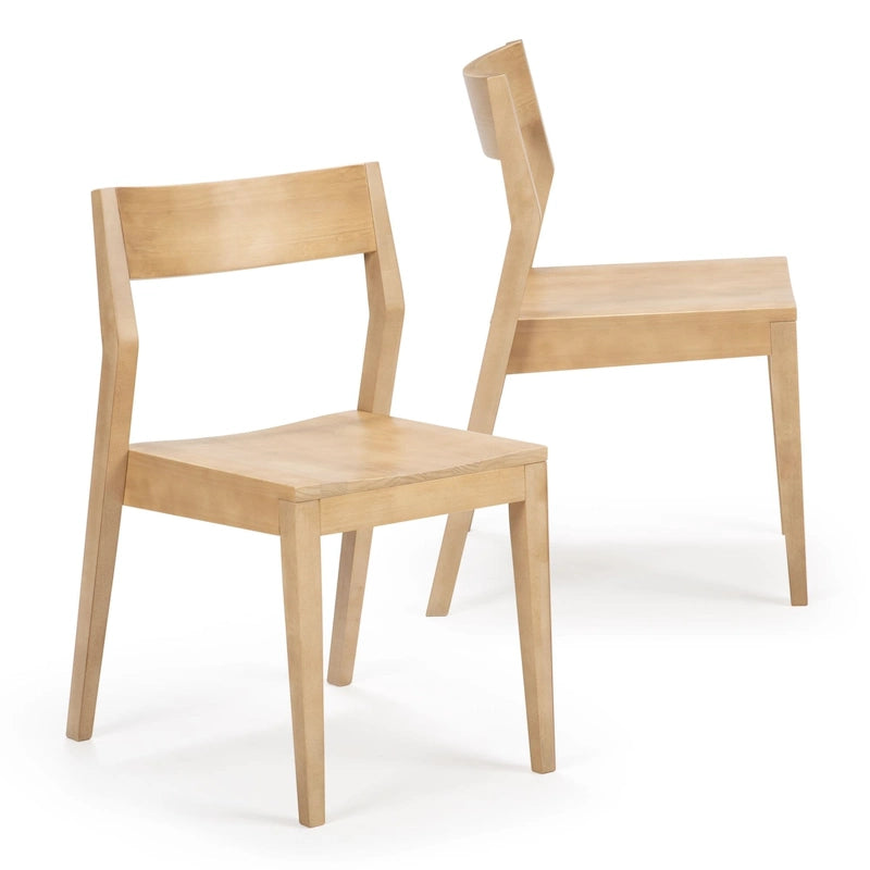 Modern Solid Wood Dining Chair - Set of 2
